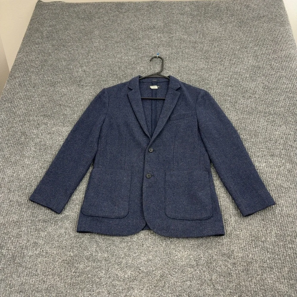 J Crew Crewcuts Blazer Boys 12 Blue Wool Thompson Jacket School Formal Preppy